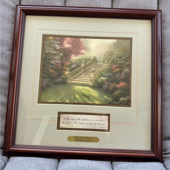 Thomas Kinkade's "Stairway to Paradise" professionally painted, framed & matted. - Picture 1 of 8
